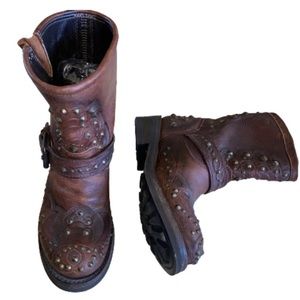 ASH STUDDED LEATHER BOOTS